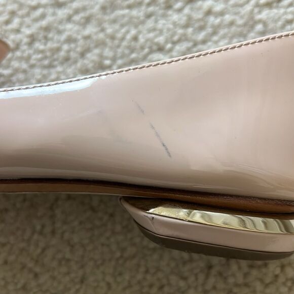 Nicholas Kirkwood Bow Accent Patent Leather Beya Flats Blush Size 35 - Picture 6 of 9